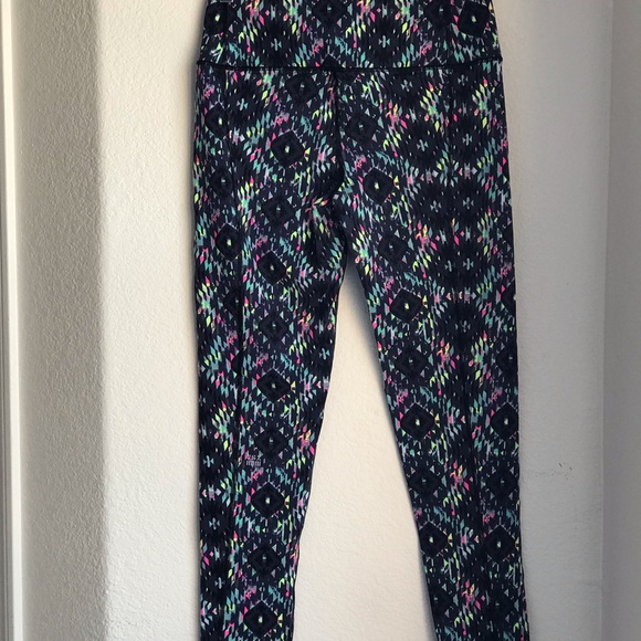 Victoria's Secret VSX Sport Psychedelic Print Neon Accents sz Medium Pants Yoga - Picture 7 of 16